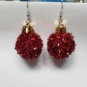 Red Ornament Earrings
